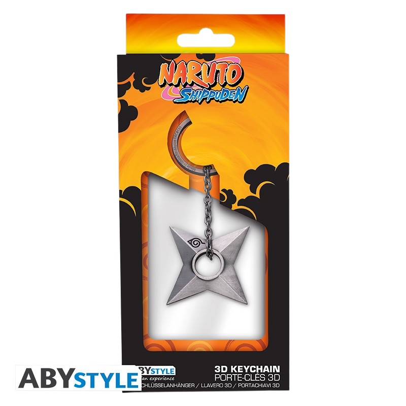 NARUTO SHIPPUDEN Keychain 3D Shuriken Konoha (AbyStyle)