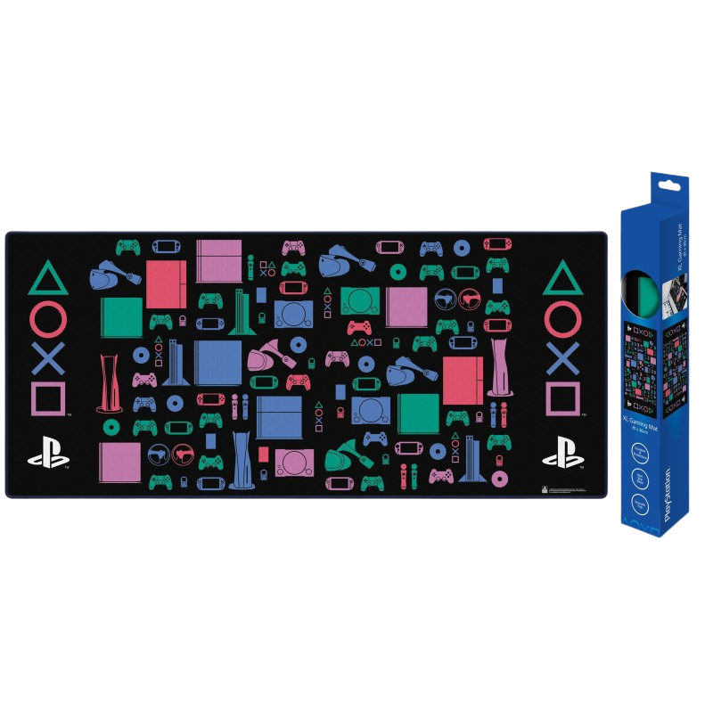 Playstation Classic Colours Desk Mat XL (Pyramid)
