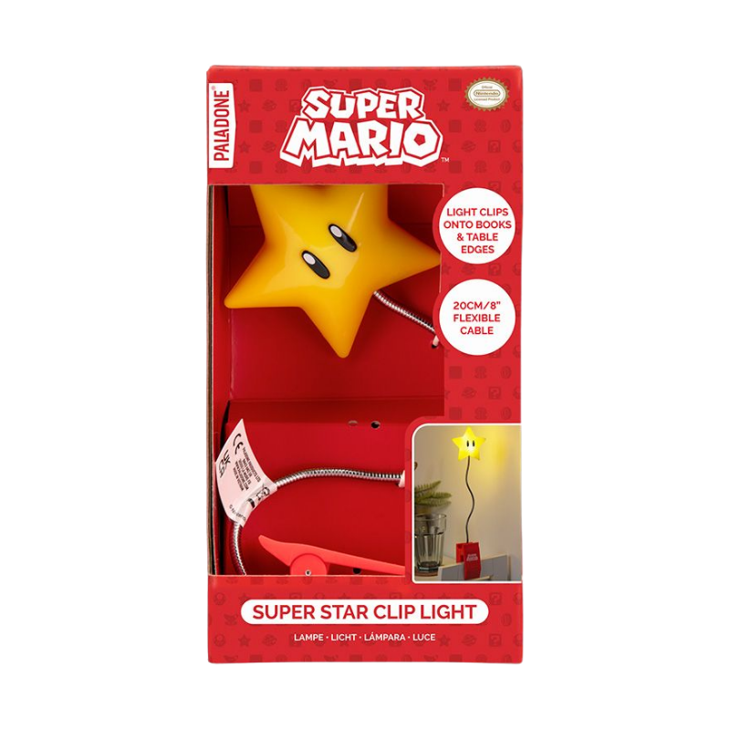 Paladone Super Star Super Mario Clip Book Light